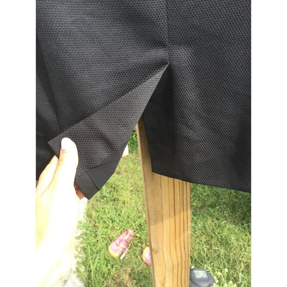 Umgee womens open knit blazer size small s black cotton collar 3 button jacquard - Picture 9 of 11